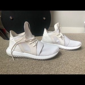 White Adidas Tennis Shoes- Women’s 7.5